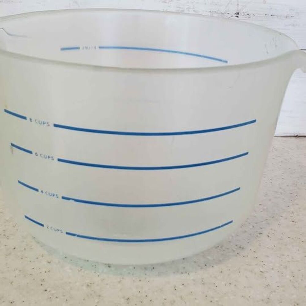 Vintage Pyrex Corning M-640 8 Cup Glass Measuring Cup Large Batter Bowl Microwav - Picture 5 of 7